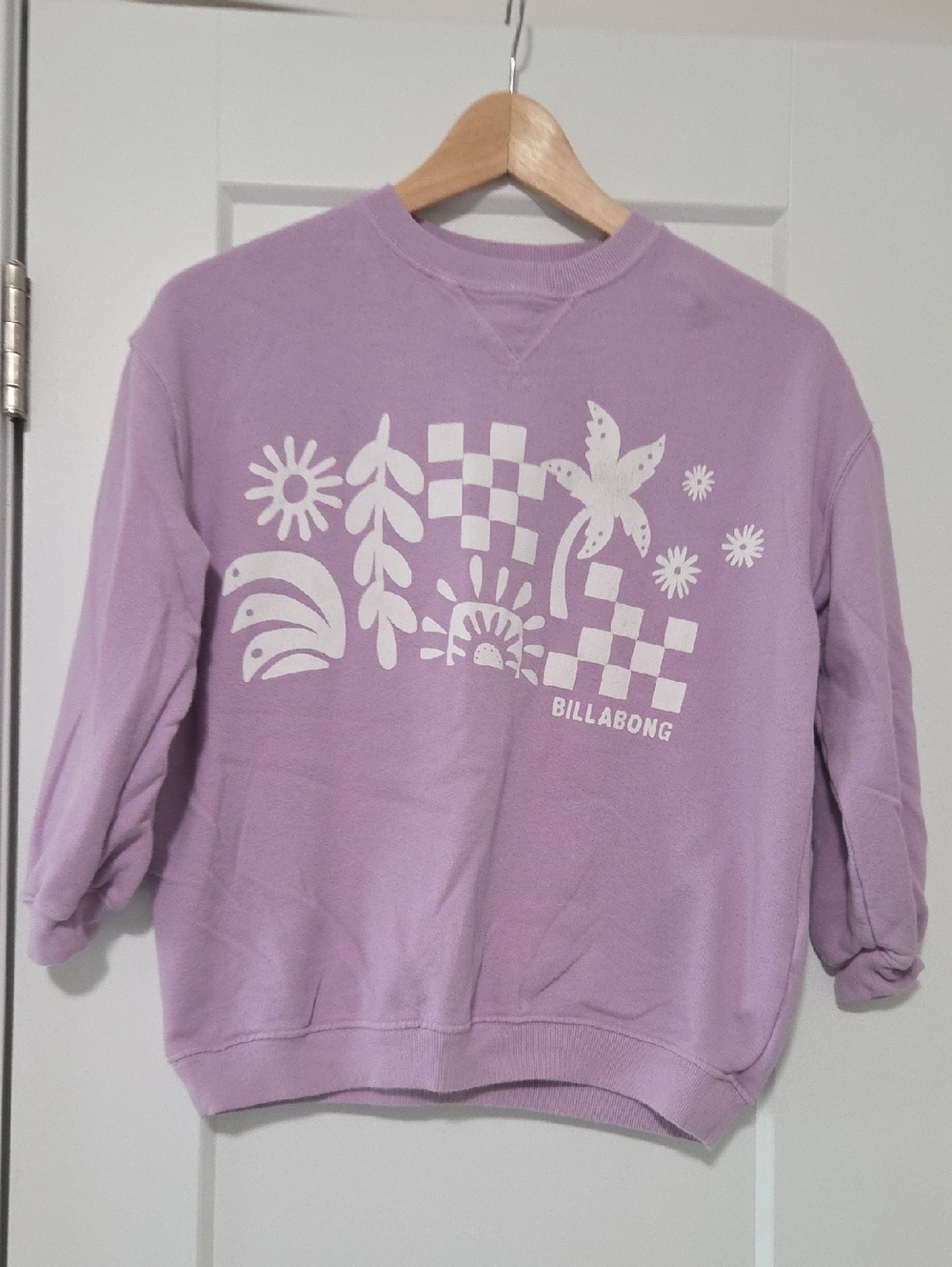 Billabong Lavender Graphic Pullover Sweatshirt